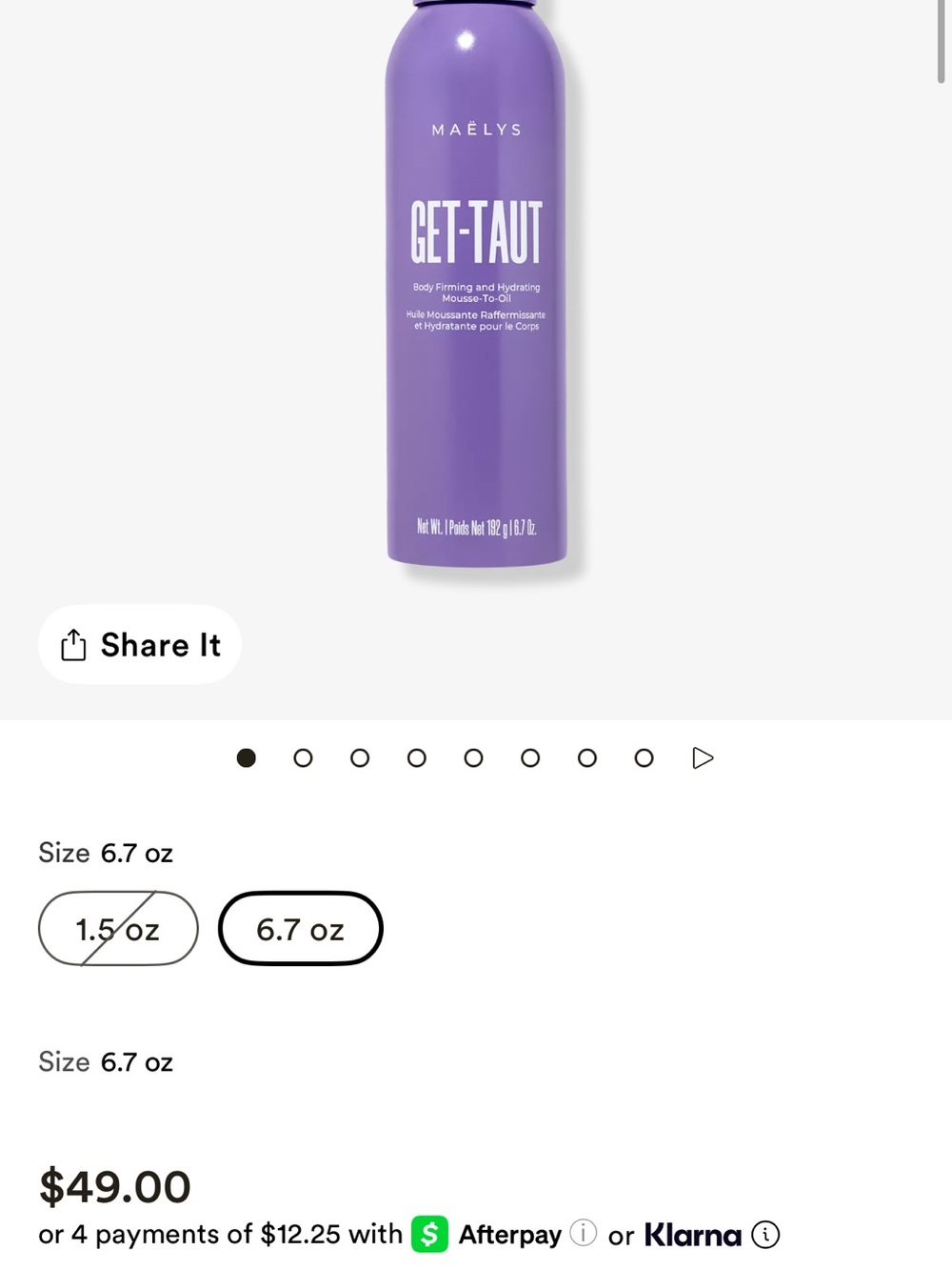 Maelys Get-Taut Body Firming & Hydrating Mousse-To-Oil